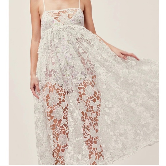 For Love and Lemons Sundae Tank Midi Dress Sz S EUC - Picture 5 of 15